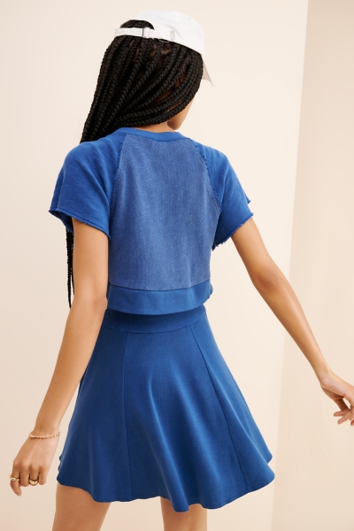 mini blue beach dress Sanders Mini Dress XS / CLOUD BLUE