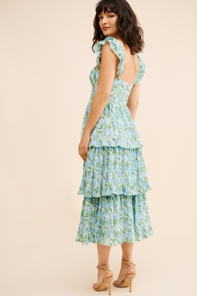 Corset Pleated Midi Dress | Nuuly
