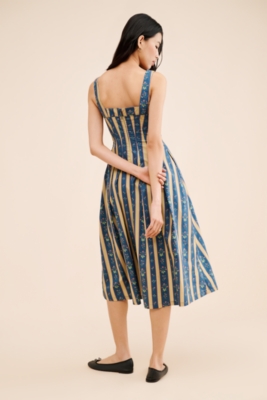 Sleeveless Corset Pleated Midi Dress | Nuuly