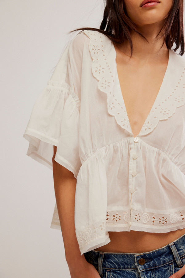 Elle Cutwork Top | Ivory Elle Cutwork Top | Ivory