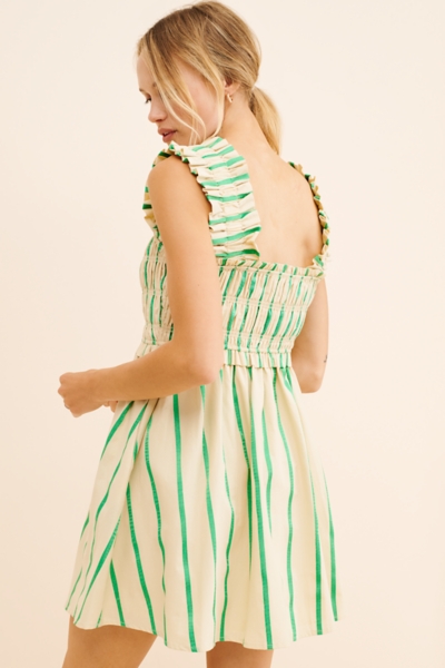 Stripe Ruffle Mini Dress | Nuuly