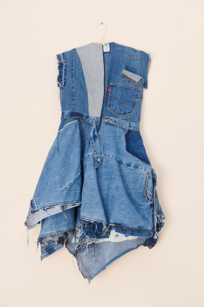 Tierra Whack Denim Patchwork Dress | Nuuly