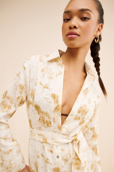 crinkle shirt dress Crinkle Shirt Dress