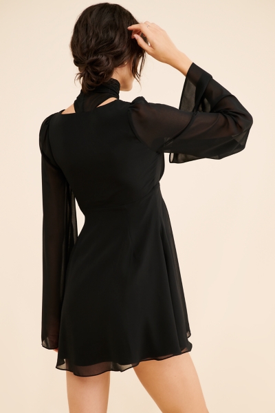 leana mini dress LEANA Puff-Sleeve Ruffled Mini Dress – Courecrop