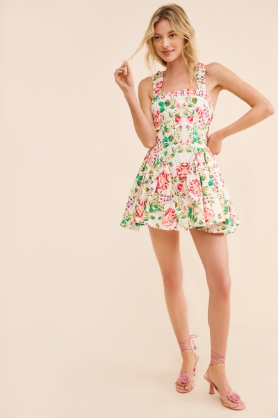 matilde mini dress Alemais Matilde Puff Sleeve Mini Dress In Multi  Lizzie Lend