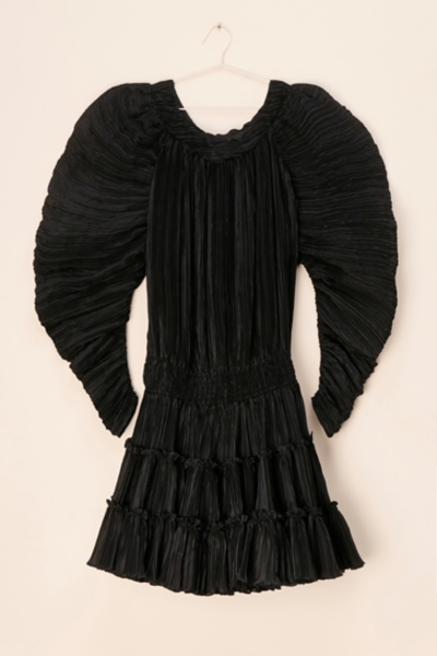 arabic women dresses Final Sale Luxury Black Short Muslim Long Sleeves Evening Dress SS212