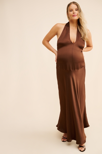 princess polly baby blue dress Brown Maternity Dresses main image 0