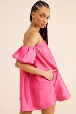 Off The Shoulder A-Line Mini Dress