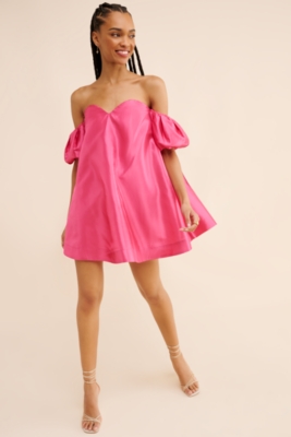Off The Shoulder A-Line Mini Dress