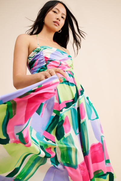 Abstract Printed Maxi Dress | Nuuly