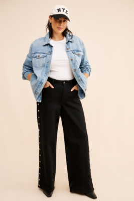 Snap Out Of It Wide Leg Jeans | Nuuly
