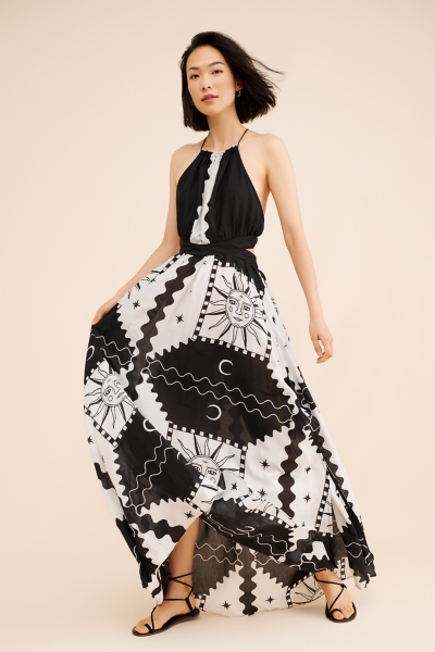 bare it all maxi dress Bare It All Embellished Maxi Dress - Yellow