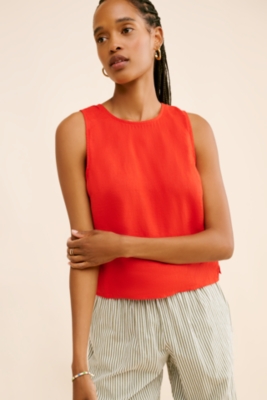 (取寄) メイドウェル レディース オーディン トップ - リネン Madewell women Odin Top - Linen Festival Red Women's Madewell Odin Top - Linen | Zappos.com