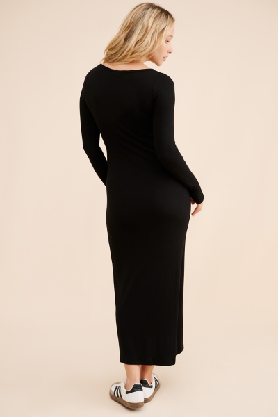 open lace back dress Allora Strapless Rib Dress Combo Black / S by Project Social T main image 0