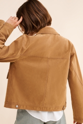 ジャケット HUECLOSET Bayer Suede Jacket 25KERO154 Men's Suede Trucker Jacket in Dusty Tan - Thursday