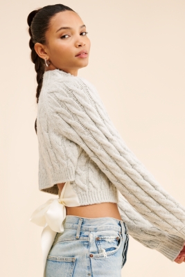 Lise Chunky Bow Back Sweater