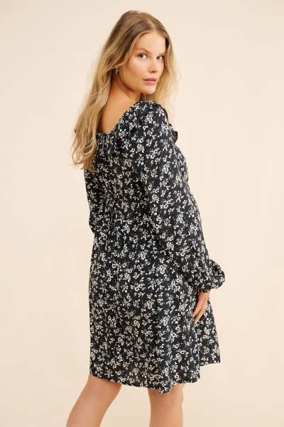 Maternity Boho Ruffle Mini Dress | Nuuly
