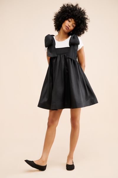 Solid Tie Strap Mini Dress | Nuuly