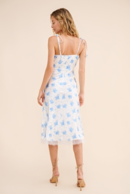 Lace Corsage Detail Slip Midi Dress | Nuuly