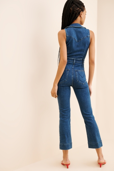Jacksonville Denim Cropped Jumpsuit | Nuuly
