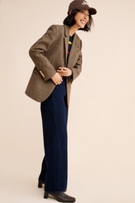 ★Dunst★ UNISEX 2 BUTTON WOOL BLAZERUDJA5A102BEIGE CHECK UD Dunst - Unisex 2 Button Wool Blazer - UDJA5A102N2 – 