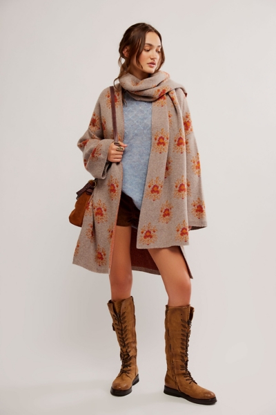 ヤマダヤ　Aga 【尾州】beaver stole Gilet Coat 美品 Bali Ayla Scarf Cardigan | Nuuly