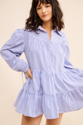 Uhr チュニック mimi dress3-4 Tiered Mini Shirtdress | Nuuly