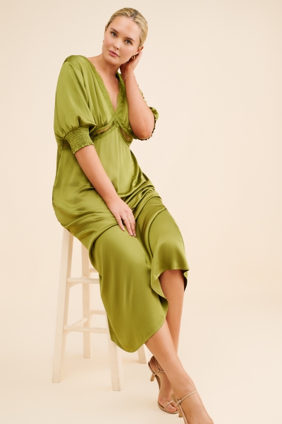 all about may green dress All About May