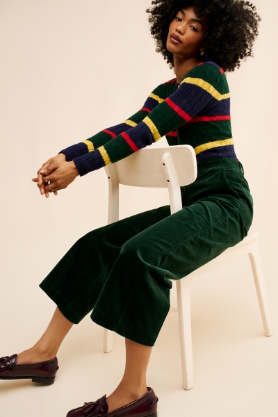 Corduroy Wide-Leg Cropped Pants | Nuuly