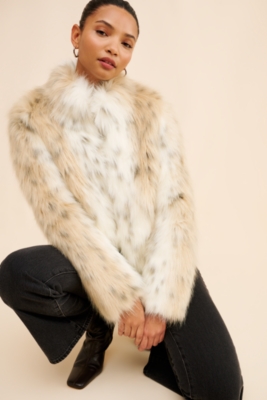 Lipsy snow leopard fur coat best sale