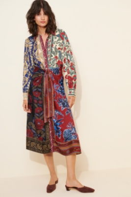 Miranda Mix Chemise Midi Dress