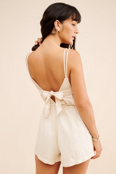Talia Denim Romper | Nuuly