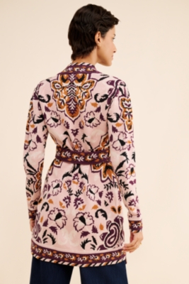 Glam Tapestry Knit Wrap Mini Dress | Nuuly