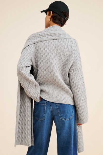 Gabriel Cable Knit Twofer Sweater | Nuuly