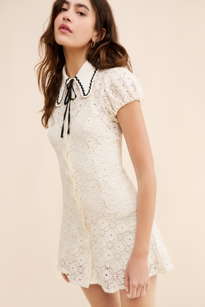 lace plus size dress Plus Size Sleeveless Floral Lace Short Party Dress Daily Casual Dress main image 0