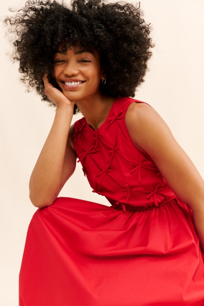 Amber Bow Midi Dress | Nuuly