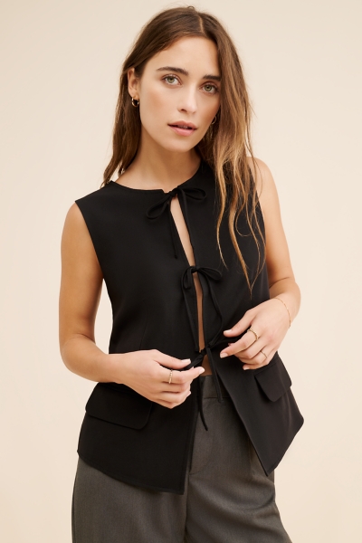white sweater dress with black boots Suit Vest