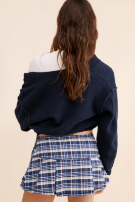 【U LAN】Low Pleats Checkered Skirt Amazon.com: Lands' End Uniform Plaid Pleated Skirt Below The