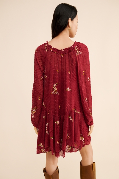 sachin and babi light blue dress FREE PEOPLE Astrid Oxford Drop Waist Mini Dress - YELLOW - L main image 1