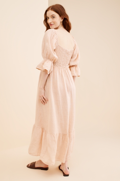 Maternity Linen Deia Dress | Nuuly