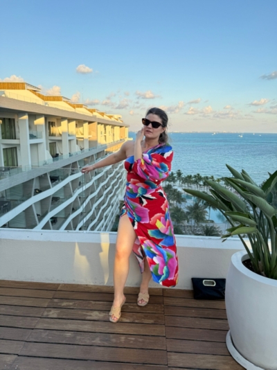 farm rio one shoulder slim floral midi dress One-Shoulder Slim Floral Midi Dress
