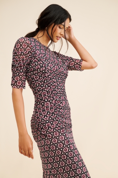 Briella Ruched Midi Dress | Nuuly