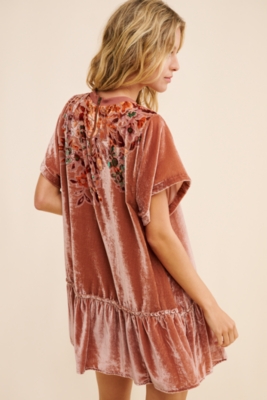 Sweet Echoes Velvet Mini Dress