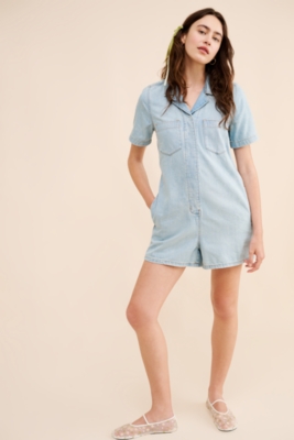 Denim Utility Romper | Nuuly