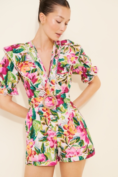 Painted Flowers Romper | Nuuly