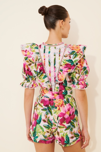 Painted Flowers Romper | Nuuly