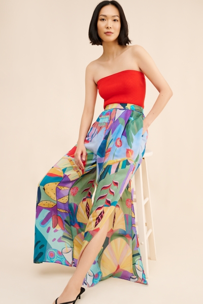 Tropical Scenario Slit Pants | Nuuly
