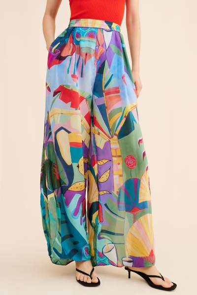 Tropical Scenario Slit Pants | Nuuly