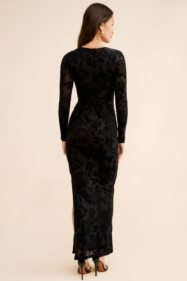 Helena Long Sleeve Ruched Maxi Dress