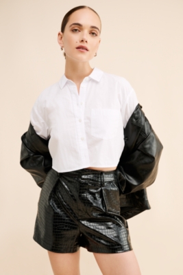 Vegan Leather Croc Shorts | Nuuly